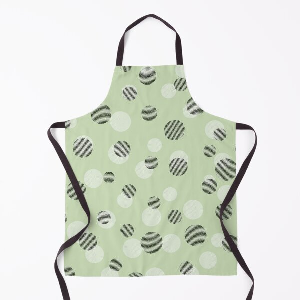 Item preview, Polka Dots Circle Pattern in Green White and Black Design 590 designed and sold by Artnigel.