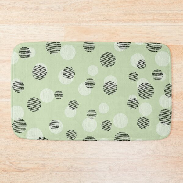 Item preview, Polka Dots Circle Pattern in Green White and Black Design 590 designed and sold by Artnigel.