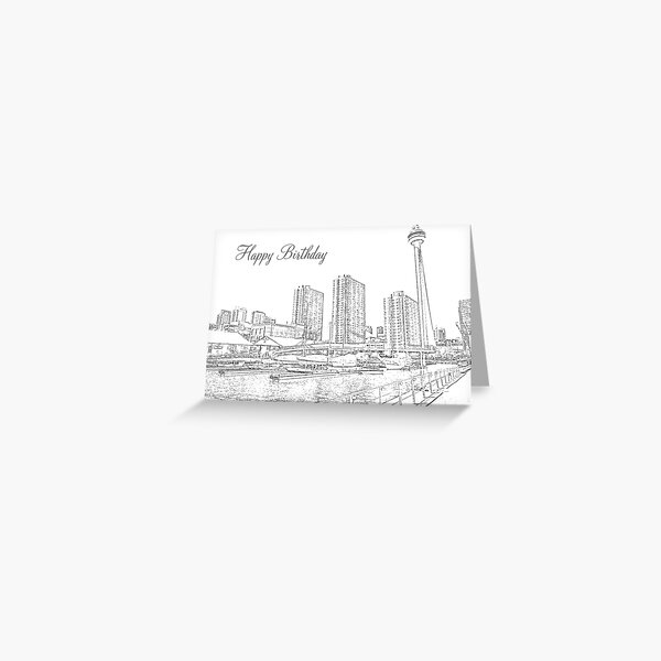 Item preview, Toronto Queens Quay Happy Birthday Card designed and sold by OByD.