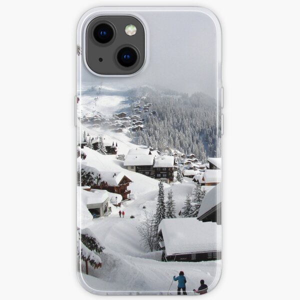 Swiss mountain village Bettmeralp winter iPhone Soft Case