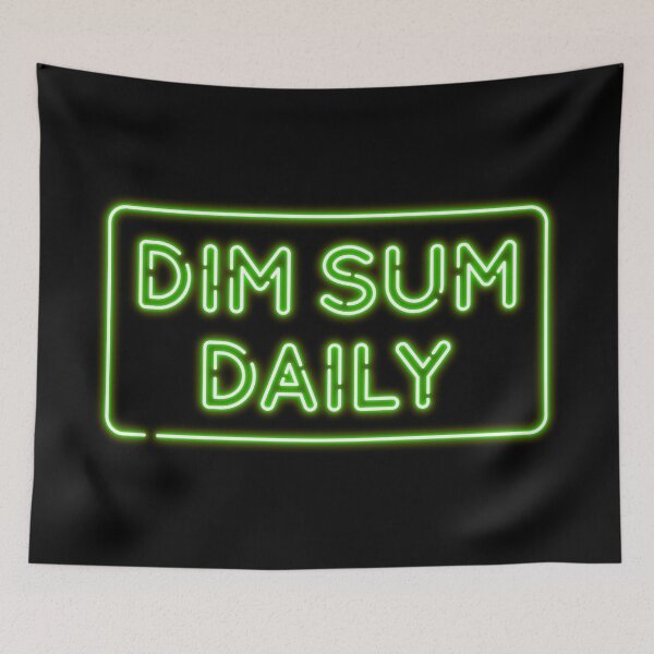 Item preview, DIM SUM DAILY Neon Green Sign designed and sold by STUDIO-72.