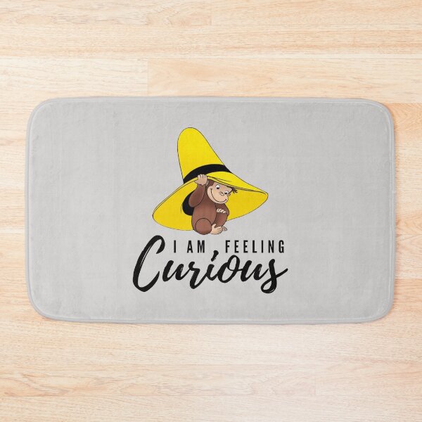Item preview, Cute brown curious monkey with yellow hat cartoon for kids / I am feeling curious designed and sold by portrait4you.