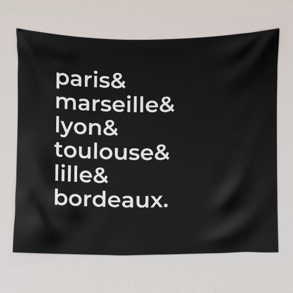 Item preview, French Cities - Paris & Marseille & Lyon & Toulouse & Lille & Bordeaux designed and sold by Hoiho Adventure Shirts.