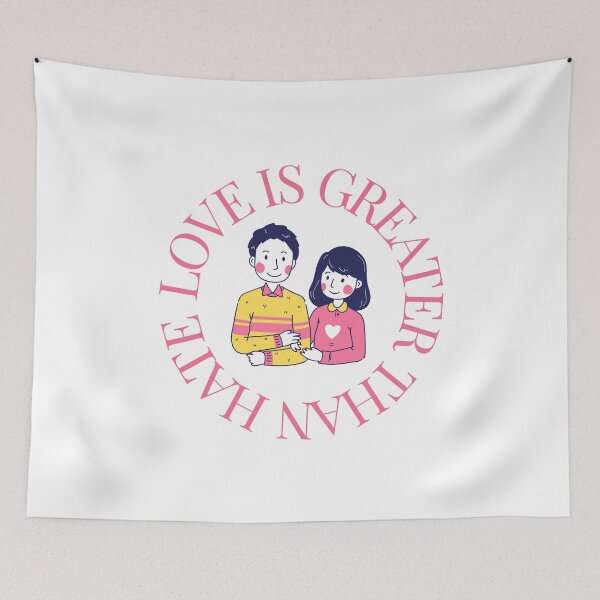 Item preview, LOVE IS GREATER THAN HATE Design designed and sold by LevelUpMerch.