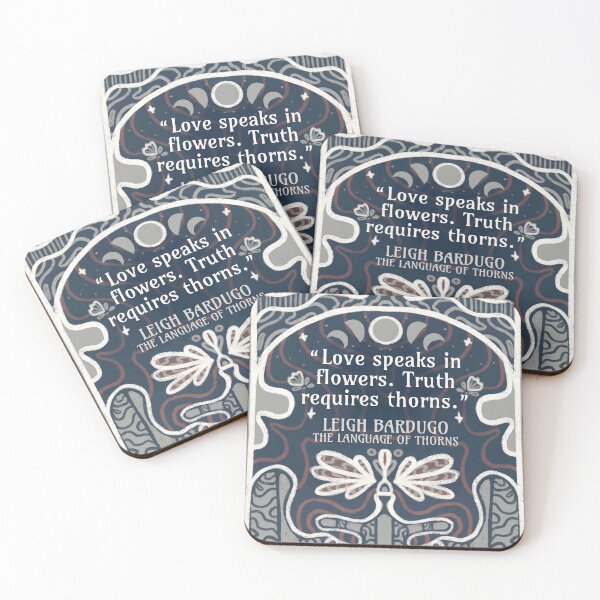 Item preview, "Love speaks in flowers." - Language of Thorns Quote designed and sold by Manda Lyn LaCorte.