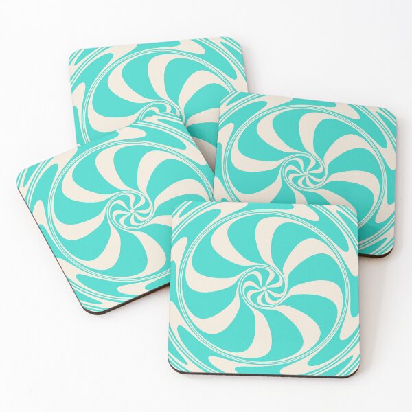 Item preview, Turquoise Peppermint Candy Swirl Abstract Design  designed and sold by patternsoup.