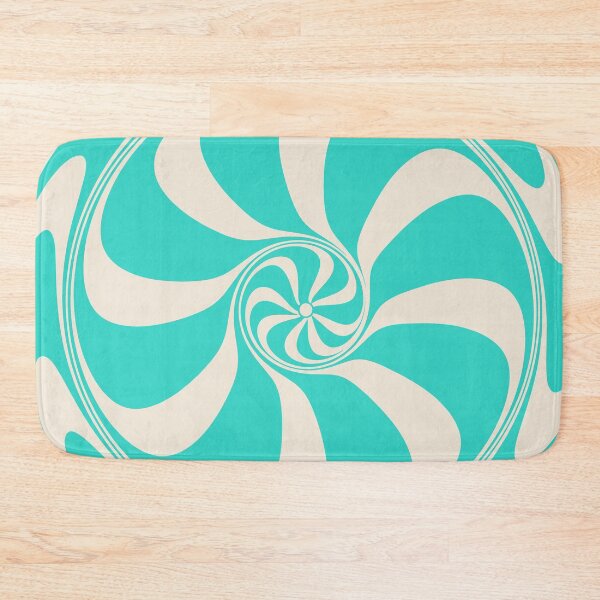 Item preview, Turquoise Peppermint Candy Swirl Abstract Design  designed and sold by patternsoup.