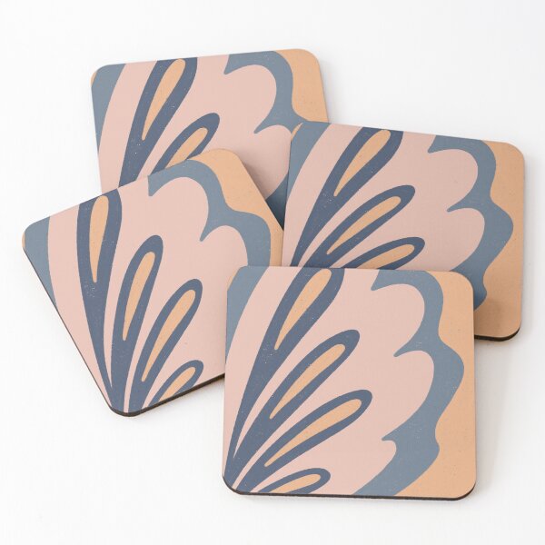Item preview, Minimalist print design in pink and mustard pastel tones. Abstract bedroom decor. designed and sold by VDistractions.