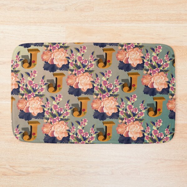 Item preview, Pattern of Floral and Letter J designed and sold by MoSaid.