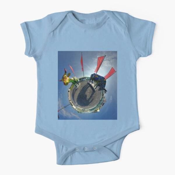Two Cows on Parade, lower - Ebrington Square, Derry Short Sleeve Baby One-Piece
