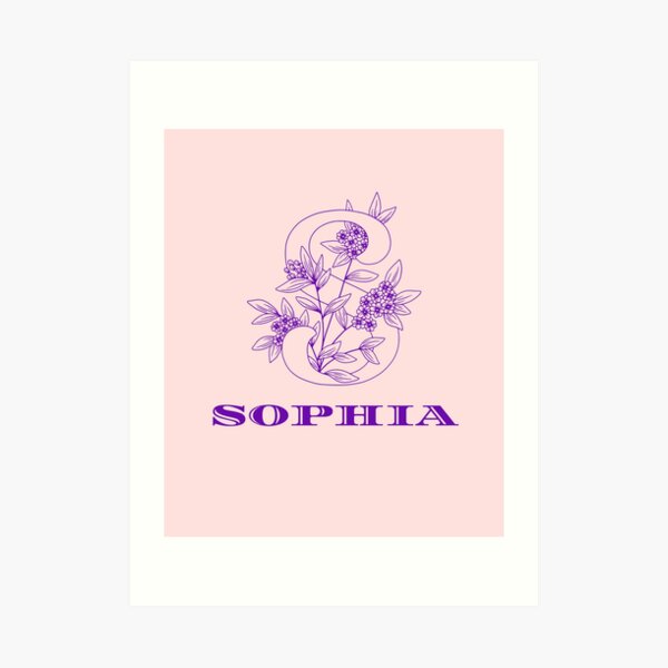 Sophia Name Art Prints Redbubble