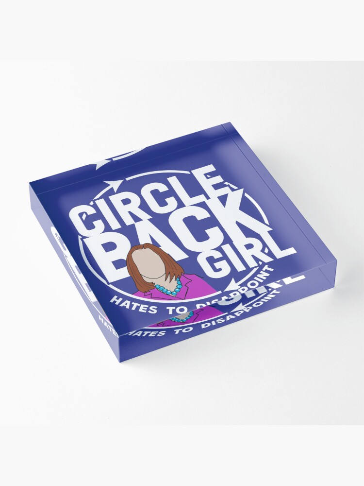 Thumbnail 3 of 5, Acrylic Block, Circle Back White House Girl WTFBrahh designed and sold by WTFBrahh.