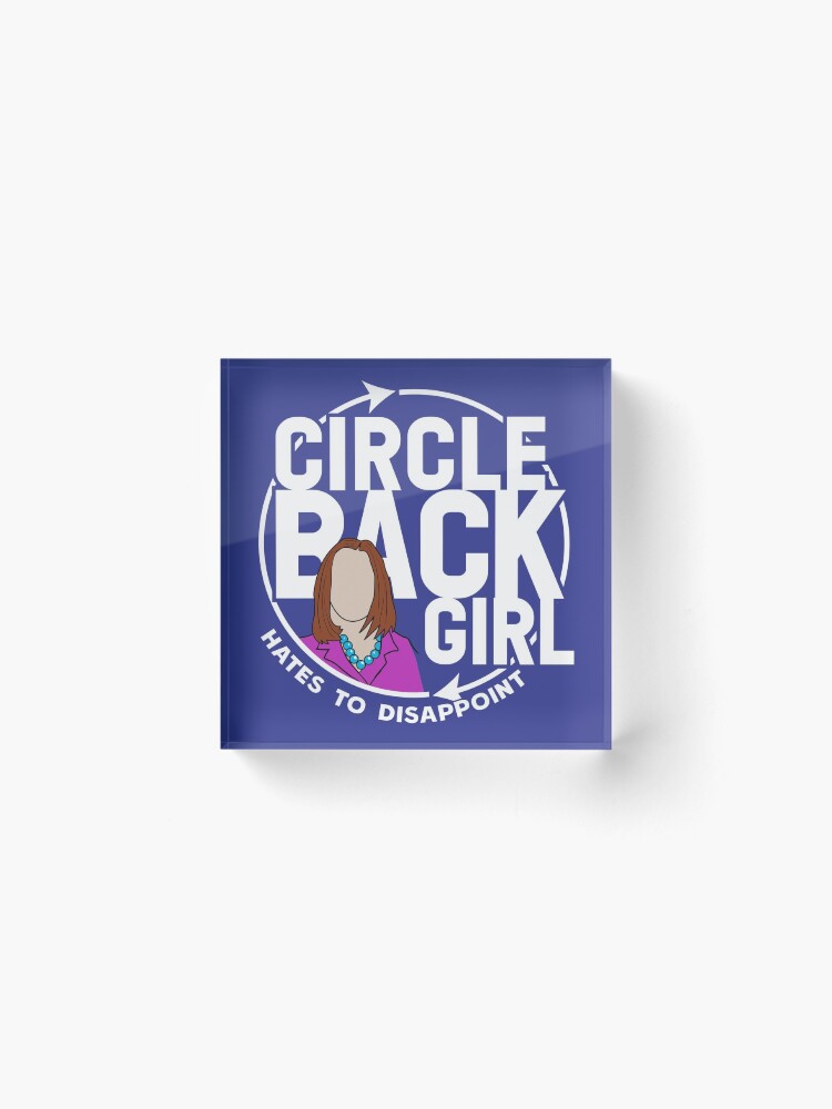 Thumbnail 2 of 5, Acrylic Block, Circle Back White House Girl WTFBrahh designed and sold by WTFBrahh.