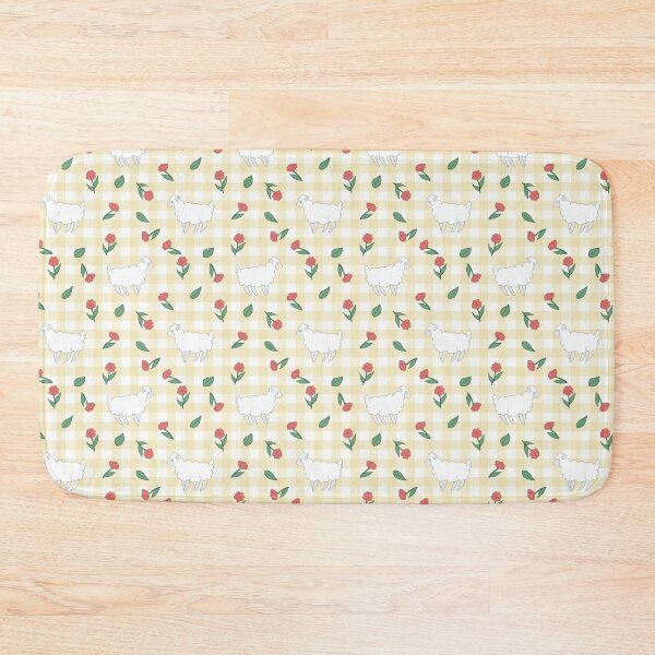 Item preview, Spring Lamb Yellow Gingham designed and sold by LahaskaArt.