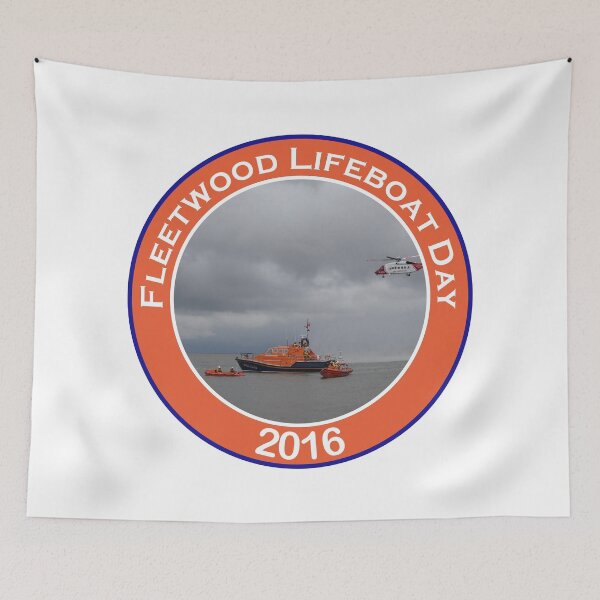 Item preview, Fleetwood Lifeboat Day, Helicopter, two inshore lifeboats and a all weather Lifeboat designed and sold by ajtechdesigns.