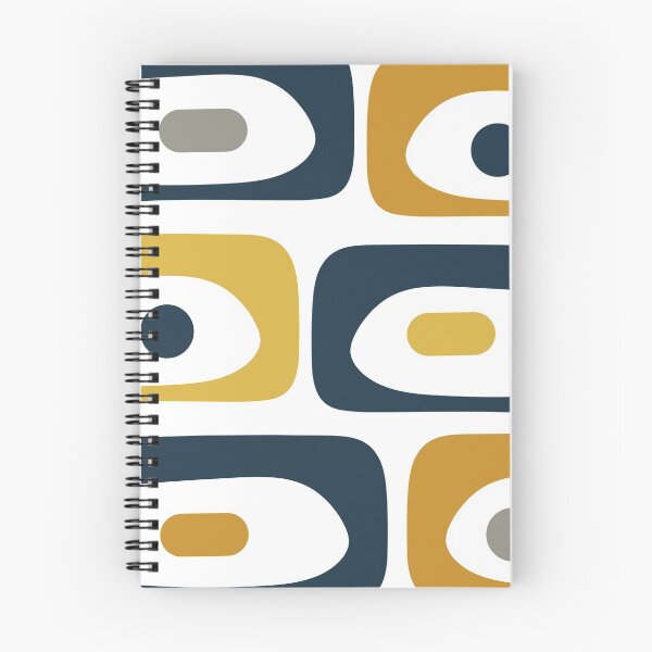Item preview, Mid Century Modern Piquet Abstract Minimalist Pattern in Navy Blue, Light and Dark Mustard, Grey, and White designed and sold by kierkegaard.
