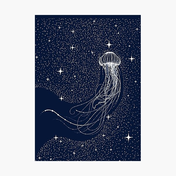 Item preview, starry jellyfish designed and sold by AlirizaCAKIR.