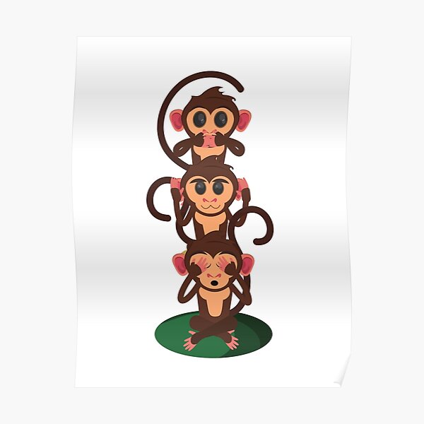 Poster: Die Drei Weisen Affen | Redbubble