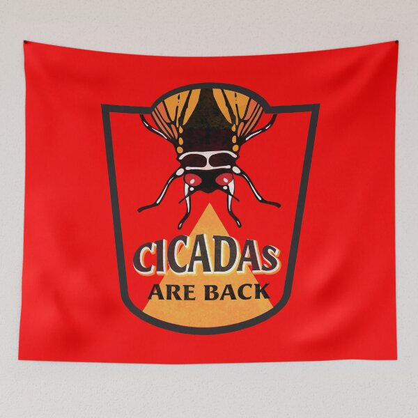 Item preview, Cicadas are Back Retro Magicicada designed and sold by AntiqueImages.