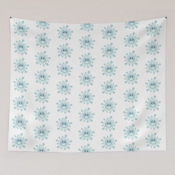 Item preview, Blue angry coronavirus emoticon designed and sold by NeteDesign.