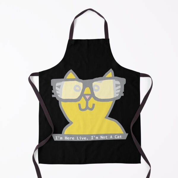 Item preview, Im Here Live Im Not a Cat Memes Ultimate Gray and Illuminating Cat in Glasses designed and sold by ellenhenry.