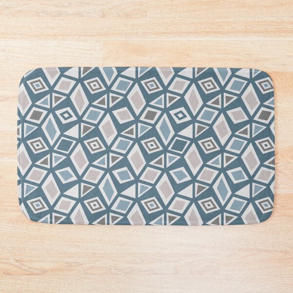 Item preview, Abstract triangle piece seamless pattern. Blue geometry shapes  designed and sold by Olgus.