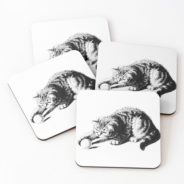Item preview, cat playing a match with herself designed and sold by Donaatelle.
