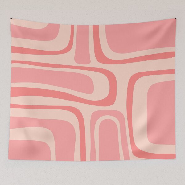 Item preview, Palm Springs Midcentury Modern Abstract Pattern Pink on Pink designed and sold by kierkegaard.