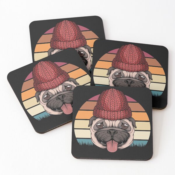 Item preview, Dog Lover Cute Pug Dog Beanie! designed and sold by flintmoon.