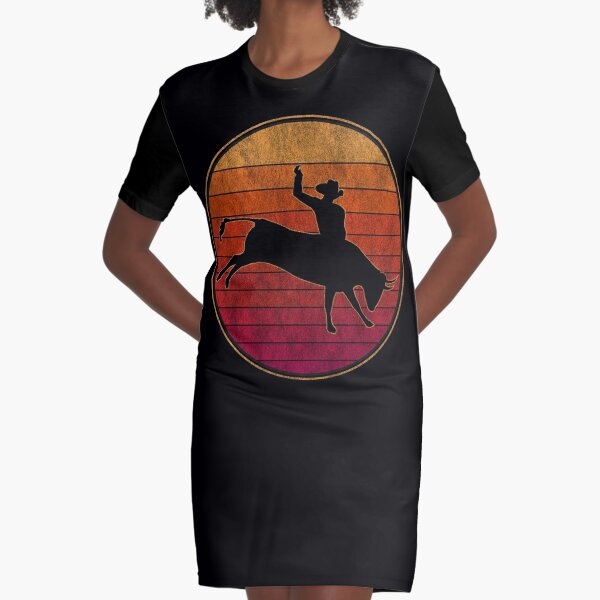 Vintage Bullriding Graphic T-Shirt Dress