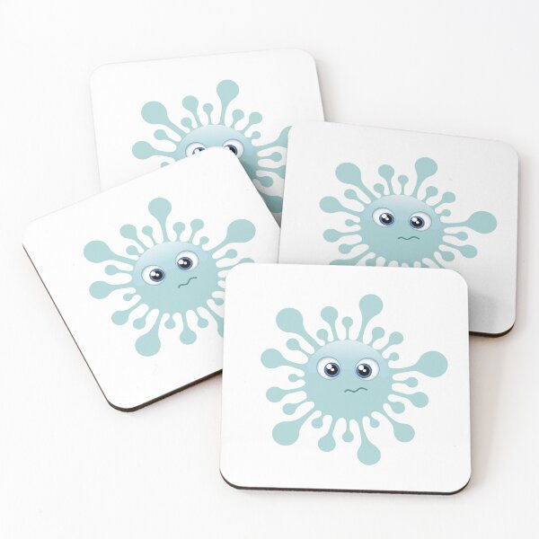 Item preview, Blue confused coronavirus emoticon designed and sold by NeteDesign.