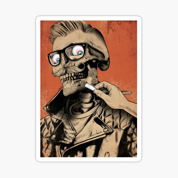 Stylish Skull Sticker