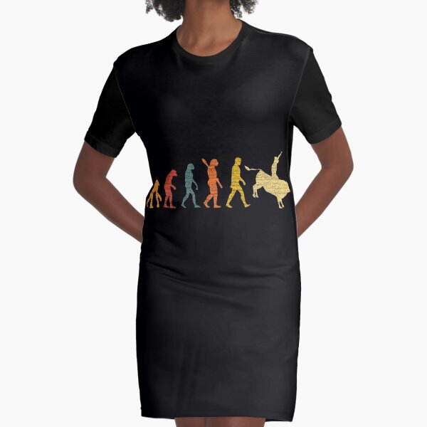 Bullriding Men Evolution Graphic T-Shirt Dress