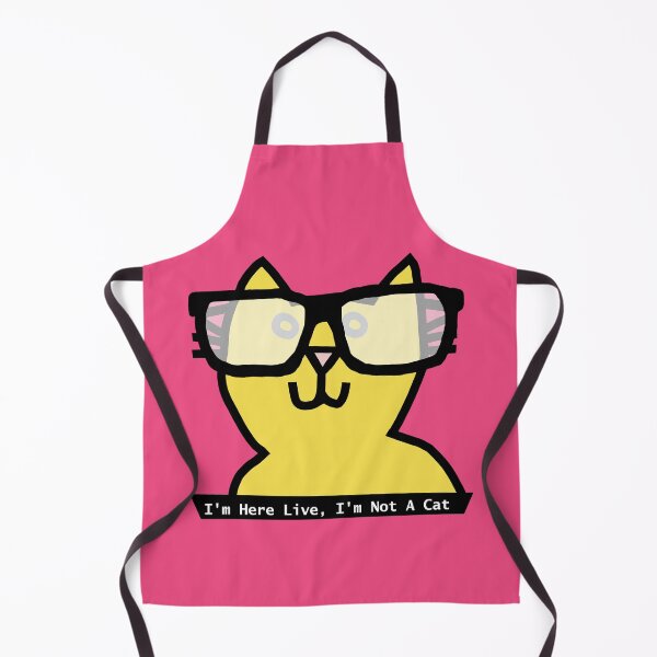 Item preview, Im Here Live Im Not a Cat Memes Cat Wearing Glasses designed and sold by ellenhenry.