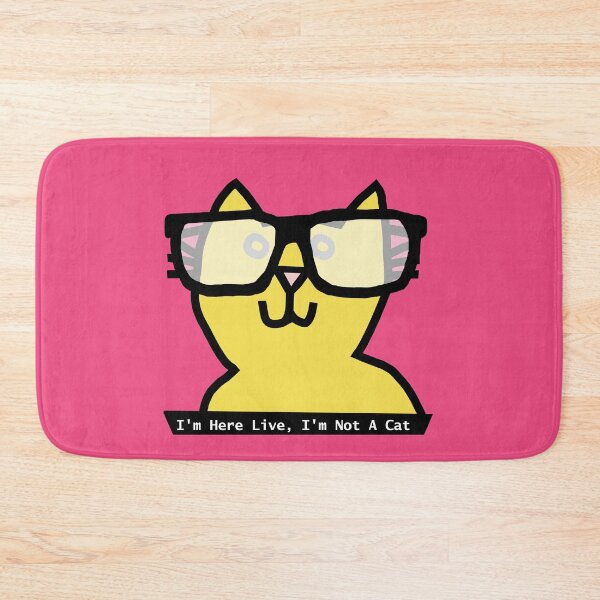 Item preview, Im Here Live Im Not a Cat Memes Cat Wearing Glasses designed and sold by ellenhenry.