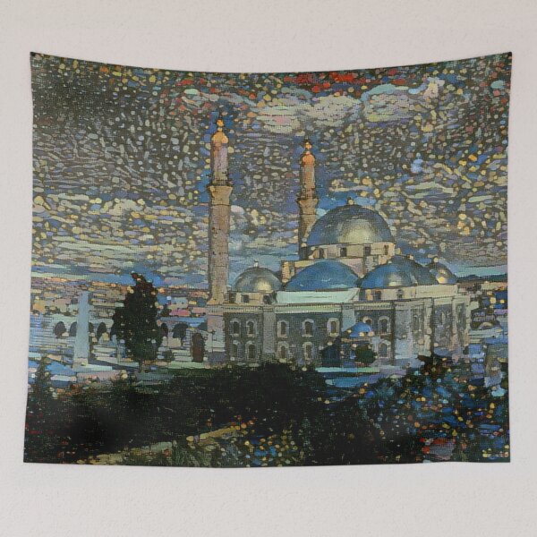 Item preview, Khaled bin Al-Walid Mosque View (Kandinsky) designed and sold by Homsalgia.