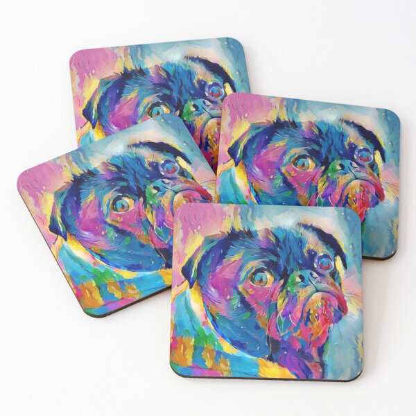 Item preview, Bebé pug pintado | Cachorro de pug | Pug joven designed and sold by ColorfulPassion.