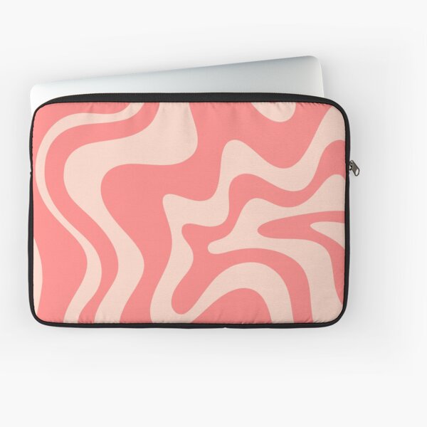 Liquid Swirl Retro Contemporary Abstract in Soft Blush Pink Laptop Sleeve for Sale by kierkegaard Redbubble