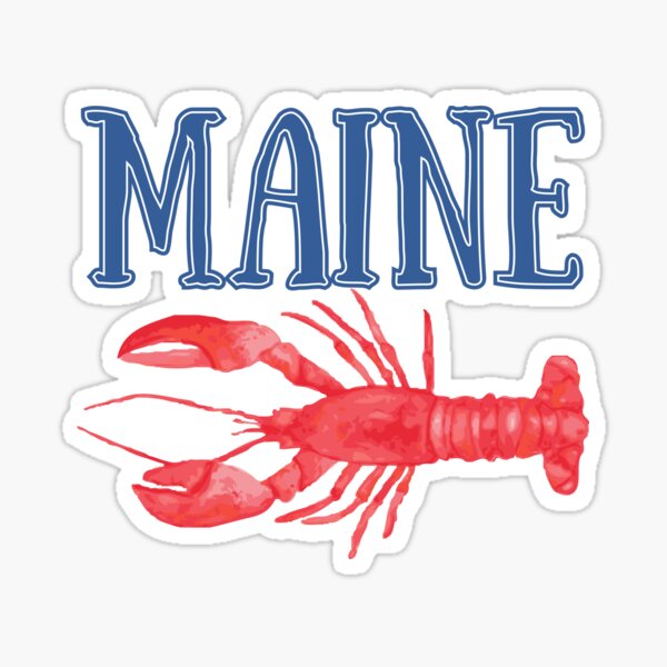 Maine Watercolor Lobster - Maine Lobster Sticker