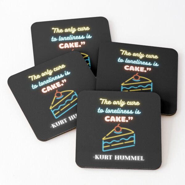 Item preview, Kurt Hummel "The Only Cure to Loneliness is Cake" Quote (3) designed and sold by BabyCupcakes.