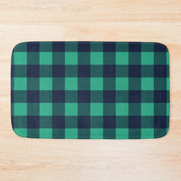 Item preview, Jungle green & very dark blue buffalo plaid designed and sold by fowons.