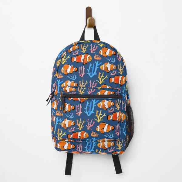 Item preview, Clownfish - Cute Orange and Blue Fish Illustration Pattern designed and sold by TheRainbowRoom.
