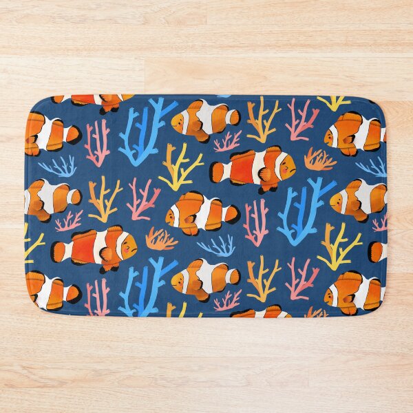 Item preview, Clownfish - Cute Orange and Blue Fish Illustration Pattern  designed and sold by TheRainbowRoom.