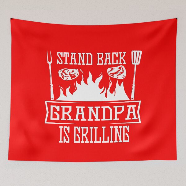 Item preview, Stand Back Grandpa is Grilling BBQ Barbecue Fathers Day Gift designed and sold by marcek.