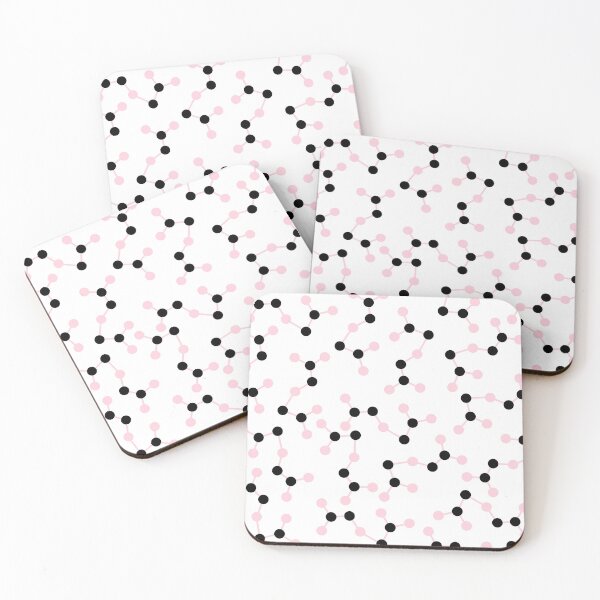 Item preview, Molecule Pattern in Black and Pink designed and sold by GemsAnatomy.