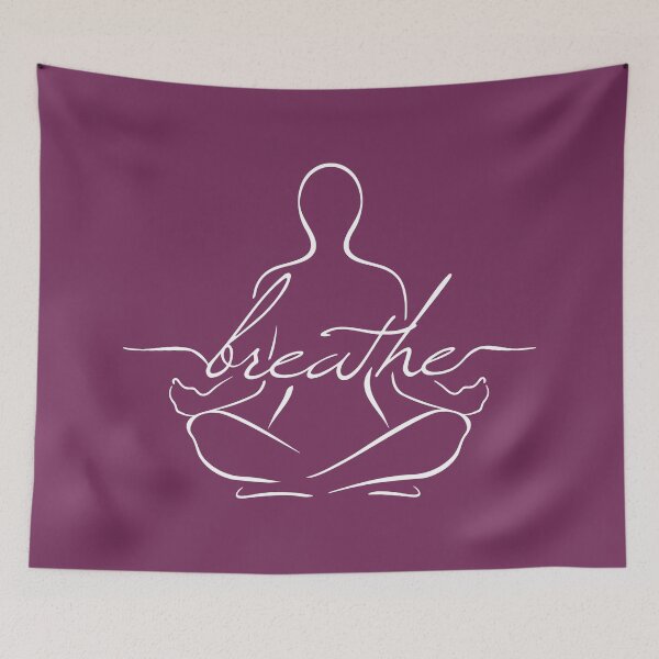 Item preview, Breathe Yoga Sitting Pose Silhouette designed and sold by hobrath.