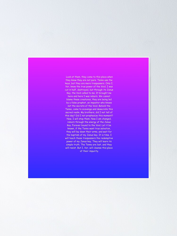 Corrupted Vor Speech Poster By Breadproblem Redbubble