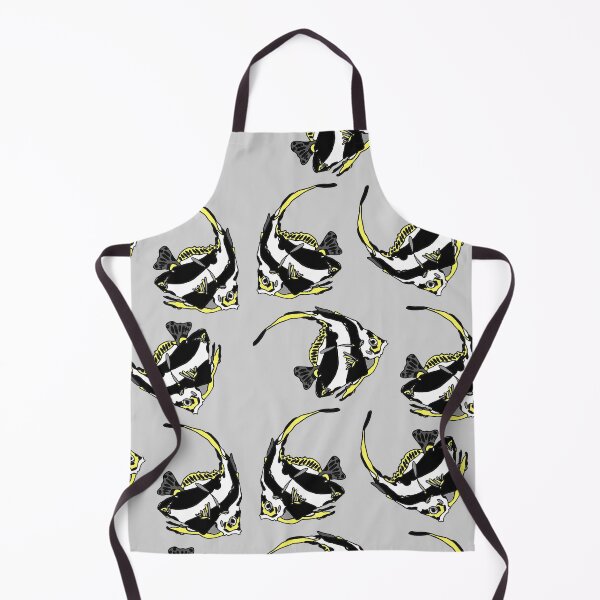 Item preview, cute colorful swimming angelfish fish line art drawing designed and sold by The Red Shop.