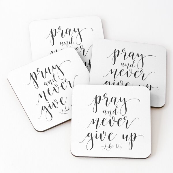 Item preview, Pray And Never Give Up, Luke 18:1, Bible Verse, Christian Gift, Christian Decor, Inspirational designed and sold by aenaonartwork.