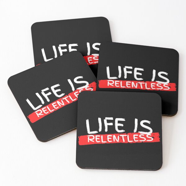 Item preview, Life Is Relentless White and Red Design designed and sold by SweetAndSpice.